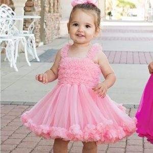 Ruffle Butts Pink Princess Petti dress 12-24 months